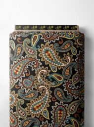 Paisley mixed style with brown,red colors