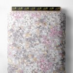 Leaf flower style with pink,grey colors