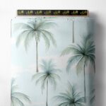 Palm nature style with green,white colors