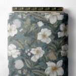 Bloom flower style with white,green colors