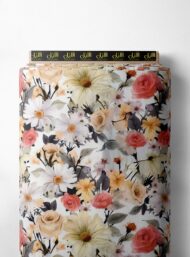 Petal flower style with pink,white colors