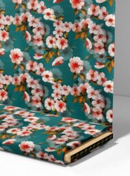 Bloom flower style with pink,green colors - Image 4