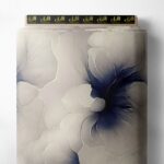 Petal flower style with white,grey colors