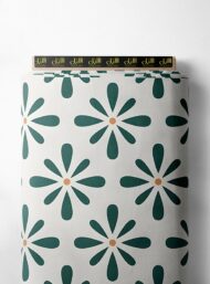 Petal flower style with green,white colors
