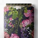 Petal flower style with pink, green colors