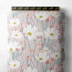 Bloom flower style with white,pink colors