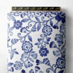 Petal flower style with blue colors