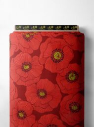 Bloom flower style with red, yellow colors