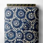 Petal flower style with blue, white colors