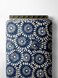 Petal flower style with blue, white colors