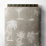 Palm nature style with grey, white colors