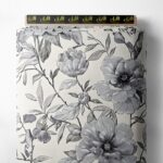 Petal flower style with grey, white colors