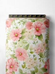 Petal flower style with pink,green colors