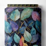 Leaf nature style with blue,green colors