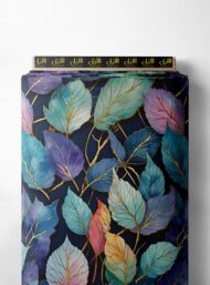 Leaf nature style with blue,green colors