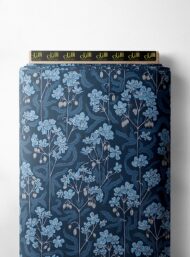 Bloom flower style with blue,grey colors