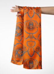 Rose flower style with orange, blue colors - Image 3