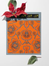 Rose flower style with orange, blue colors - Image 6