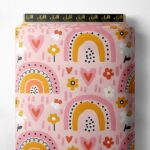 Rainbow flower style with pink,orange colors