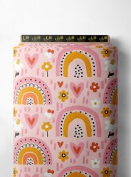 Rainbow flower style with pink,orange colors