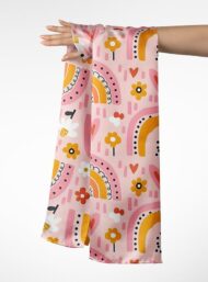 Rainbow flower style with pink,orange colors - Image 3