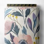 Petal flower style with pink,green colors