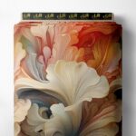 Petal flower style with white,orange colors