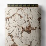 Petal flower style with brown,white colors