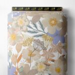 Petal flower style with white,green colors