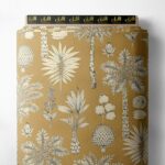 Palm flower style with brown,white colors