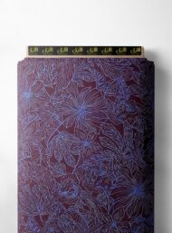 Leaf flower style with blue, red colors