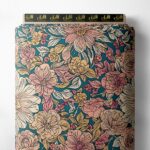 Bloom flower style with pink,green colors