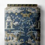 Leopard nature style with blue,white colors