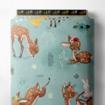 Deer nature style with brown,green colors