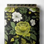 Bloom flower style with green,yellow colors