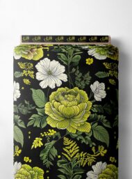 Bloom flower style with green,yellow colors