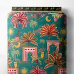 Palm nature style with green,red colors