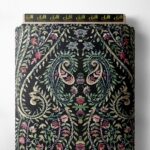 Leaf flower style with green,pink colors