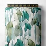 Petal flower style with green,blue colors