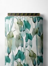 Petal flower style with green,blue colors