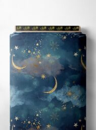 Moon mixed style with blue,yellow colors