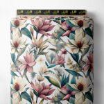 Petal flower style with pink,green colors