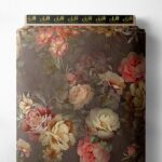 Rose flower style with pink,green colors