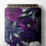 Petal flower style with white, blue colors