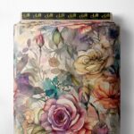 Rose flower style with pink,green colors