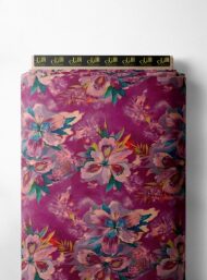 Petal flower style with pink,green colors