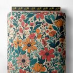 Petal flower style with red,green colors