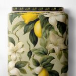 Lemon flower style with yellow,green colors