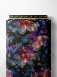 Petal flower style with blue, pink colors