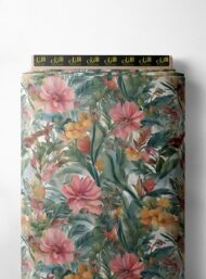 Petal flower style with pink,green colors